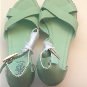 womens teal sandals